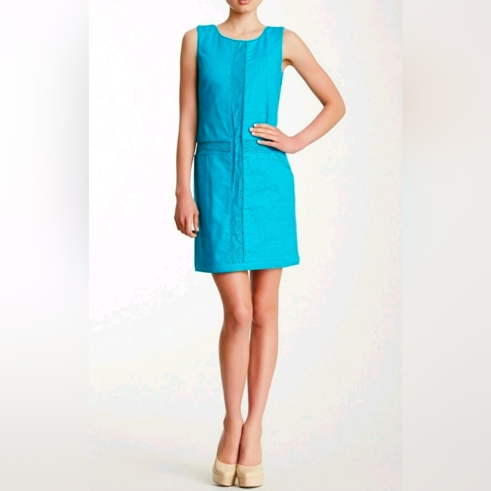 NWT Jessica Simpson Turquoise Sheath Dress Size 8